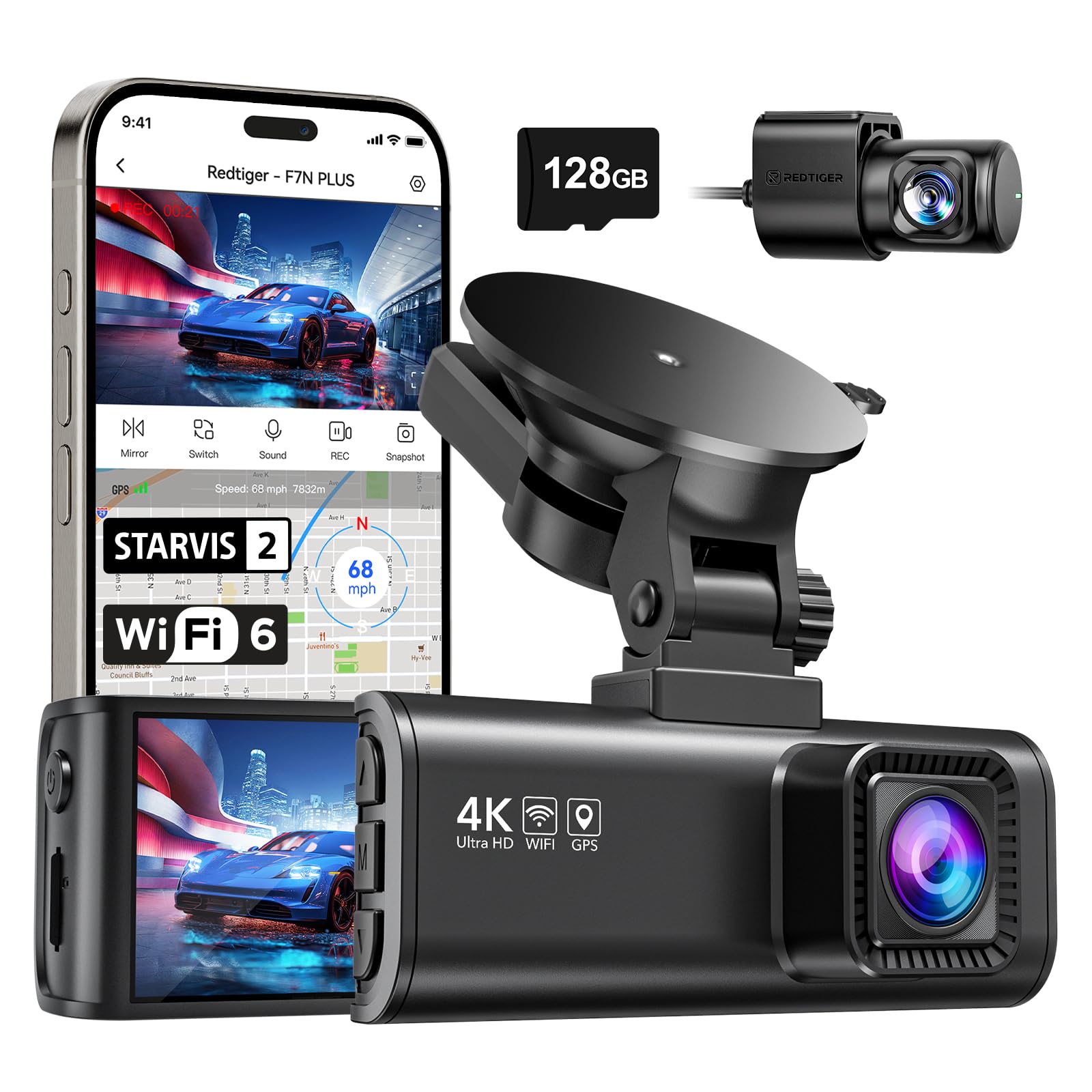 Redtiger Dash Cam F7NP STARVIS 2 Sensor